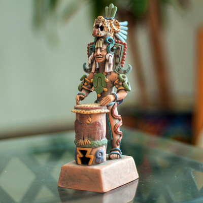 Keramikskulptur – Einzigartige Nachbildung einer Keramikskulptur aus dem Aztekenmuseum