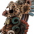Ceramic sculpture, 'Jaguar Warrior and Huehuetl' - Unique Aztec Museum Replica Ceramic Sculpture (image 2d) thumbail