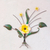 Iron wall sculpture, 'Lovely Lily' - Handcrafted and Painted Yellow Flower Iron Wall Sculpture