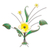 Iron wall sculpture, 'Lovely Lily' - Handcrafted and Painted Yellow Flower Iron Wall Sculpture thumbail