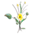 Iron wall sculpture, 'Lovely Lily' - Handcrafted and Painted Yellow Flower Iron Wall Sculpture (image 2b) thumbail