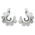 Sterling silver button earrings, 'Aztec Seashell' - Artisan Crafted Sterling Silver Button Earrings (image 2a) thumbail