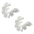Sterling silver button earrings, 'Aztec Seashell' - Artisan Crafted Sterling Silver Button Earrings (image 2b) thumbail