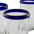 Tumblers, 'Cobalt Groove' (set of 6) - Handmade Glass Recycled Juice Drinkware (Set of 6)