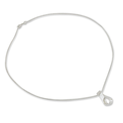 Sterling silver pendant necklace, 'Maya Infinity' - Hand Crafted Taxco Silver Pendant Necklace