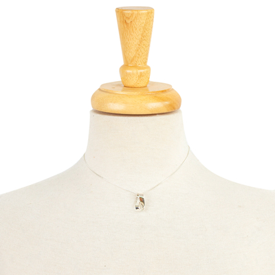 Collar colgante de plata esterlina - Collar con colgante de plata de taxco hecho a mano.