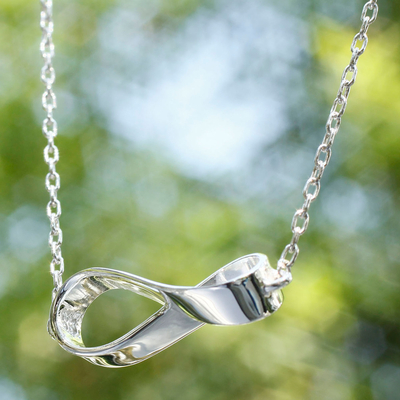 Sterling silver pendant necklace, Infinite Maya