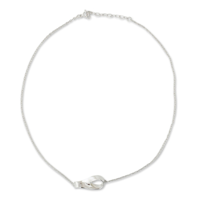 Sterling silver pendant necklace, 'Infinite Maya' - Hand Crafted Taxco Silver Pendant Necklace