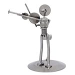 Auto part sculpture, 'Rustic Violinist' - Auto part sculpture