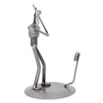 Auto part sculpture, 'Rustic Violinist' - Auto part sculpture