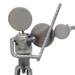 Auto part sculpture, 'Rustic Violinist' - Auto part sculpture