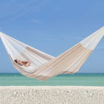 Cotton hammock, 'Sunset Riviera' (double) - Unique Cotton Mayan Hammock (Double)