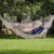 Cotton hammock, 'Riviera Romance' (double) - Blue and Natural Double Rope Style Cotton Hammock Mexico