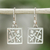 Sterling silver dangle earrings, 'Cacao Tree' - Handcrafted Sterling Silver Dangle Leaf Earrings thumbail