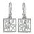 Sterling silver dangle earrings, 'Cacao Tree' - Handcrafted Sterling Silver Dangle Leaf Earrings (image 2a) thumbail