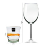Blown glass rocks glasses, 'Ribbon of Sunshine' (set of 6) - Mexico Artisan Handblown Glass Striped Tumbler Drinkware