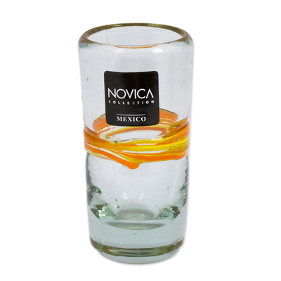 Schnapsgläser aus mundgeblasenem Glas (6er-Set) - Mundgeblasenes, gestreiftes Tequila-Shot-Trinkgeschirr aus Glas (6er-Set)