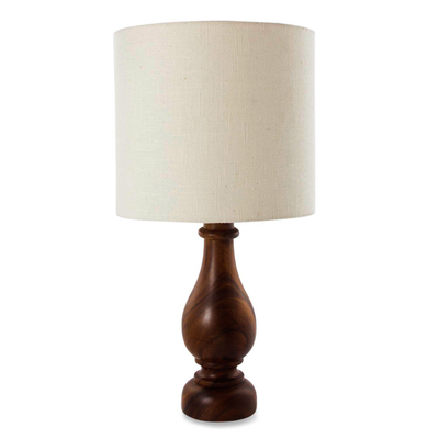 Parota wood table lamp