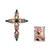 Steel wall art, 'Mission Cross Green' - Handcrafted Religious Steel Christian Cross Wall Sculpture (image 2j) thumbail