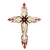 Steel wall cross, 'Mission Cross Red' - Steel Cross Hand Crafted Wall Art from Mexico (image 2a) thumbail