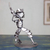 Recycled metal statuette, 'Rustic Samurai II' - Unique Handcrafted Recycled Metal Warrior Sculpture (image 2b) thumbail