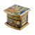 Decoupage jewelry box, 'Celebrating the Day of the Dead' - Unique Decoupage Multicolor Wood Jewelry Box (image 2d) thumbail