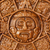 Ceramic plaque, 'Brown Aztec Calendar' - Ceramic plaque (image 2b) thumbail