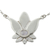 Rainbow moonstone necklace, 'Virgo Lotus' - Rainbow Moonstone Sterling Silver Flower Necklace