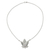 Rainbow moonstone flower necklace, 'Virgo Lotus' - Rainbow moonstone flower necklace (image 2b) thumbail