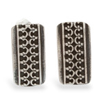 Silver button earrings, 'Imperial' - Silver button earrings