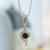 Amethyst pendant necklace, 'Flow' - Amethyst pendant necklace (image 2) thumbail