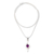 Amethyst pendant necklace, 'Flow' - Amethyst pendant necklace (image 2a) thumbail