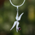 Garnet pendant necklace, 'Fairy Wings' - Garnet pendant necklace (image 2) thumbail