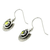 Peridot dangle earrings, 'Teotihuacan Suns' - Artisan Crafted Earrings with Peridot and Sterling Silver (image 2b) thumbail