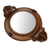 Parota wood wall mirror, 'Colonial Mansion' - Mexican Hardwood Colonial Wall Mirror (image 2b) thumbail