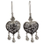 Sterling silver heart earrings, 'Depth of Heart' - Artisan Crafted Earrings Taxco Sterling Silver Jewelry thumbail