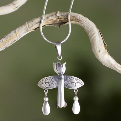 Collar colgante de plata esterlina - Collar artesanal hecho a mano taxco joyas de plata esterlina