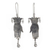 Sterling silver dangle earrings, 'Vintage Juggler' - Taxco Jewelry Hand Made Sterling Silver Earrings (image 2a) thumbail