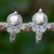 Sterling silver half hoop earrings, 'Beautiful Baroque' - Handmade Silver Half Hoop Earrings thumbail