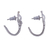 Sterling silver half hoop earrings, 'Beautiful Baroque' - Handmade Silver Half Hoop Earrings