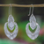 Sterling silver dangle earrings, 'Baroque Medallion' - Belle Epoque Silver Earring Design thumbail