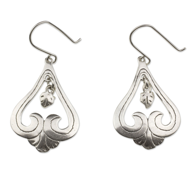 Sterling silver dangle earrings, 'Sweet Renewal' - Vintage Silver Earrings Crafted by Hand