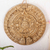 Ceramic wall plaque, 'Aztec Calendar in Brown' (medium) - Ceramic Wall Plaque Handmade Museum Replica (image 2) thumbail
