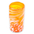 Blown glass tumblers, 'Festive Orange' (set of 6) - Set of 6 Orange Artisan Crafted Hand Blown Glasses (image 2c) thumbail