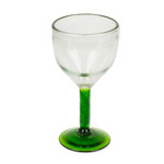 Blown glass wine glasses, 'Forest Mirage' (set of 4) - Hand Made Wine Glasses Blown Glass Art (set of 4)