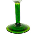 Blown glass wine glasses, 'Forest Mirage' (set of 4) - Hand Made Wine Glasses Blown Glass Art (set of 4)