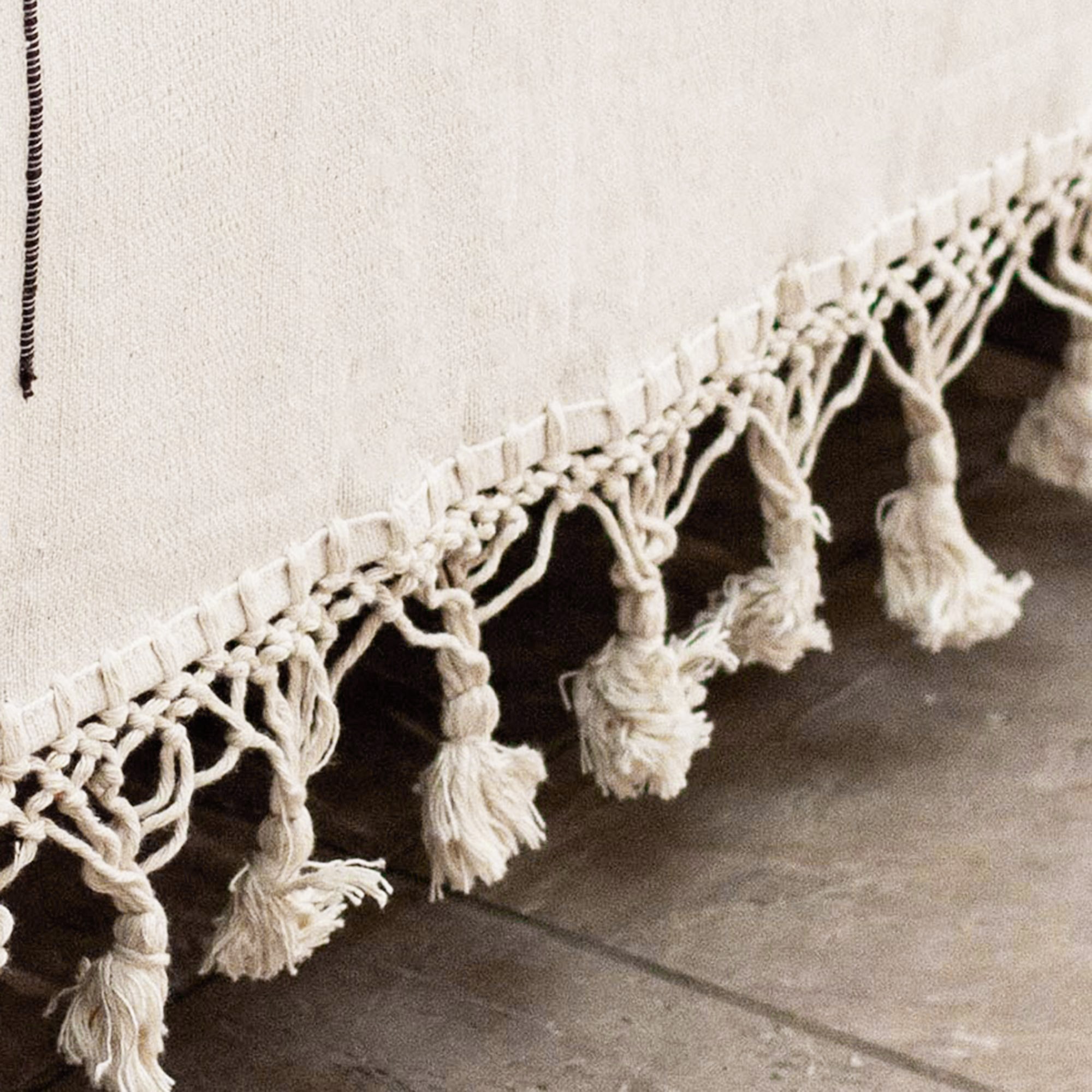 Handwoven Cotton Zapotec Bedspread in Beige (Twinl) Natural