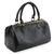 Leather baguette handbag, 'Guadalajara' - Mexican Black Leather Baguette Handbag thumbail