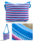 Wool shoulder bag, 'Clear Zapotec Skies' - Blue and Orchid Zapotec Wool Shoulder Bag thumbail