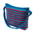 Wool shoulder bag, 'Clear Zapotec Skies' - Blue and Orchid Zapotec Wool Shoulder Bag